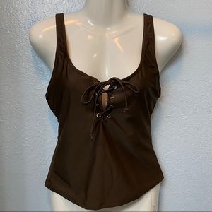 Metrostyle brown swimsuit top 6